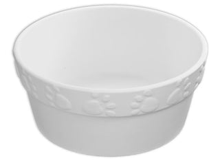 Pet paw print bowl