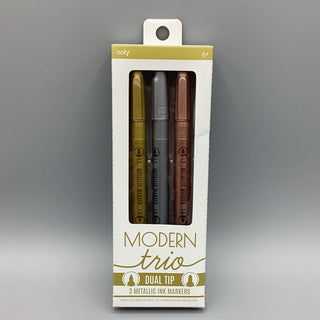 Modern Trio Dual Tip Metallic Markers