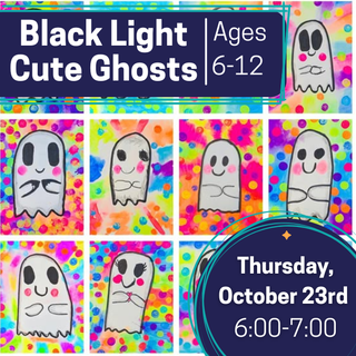 Black Light Cute Ghosts (Ages 6-12)