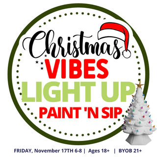 Christmas Vibes Pottery Paint N' Sip (Ages 18+)
