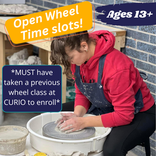 Open Pottery Wheel Time (Ages 13+)
