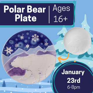 Polar Bear Plate Pottery Night (Ages 16+)