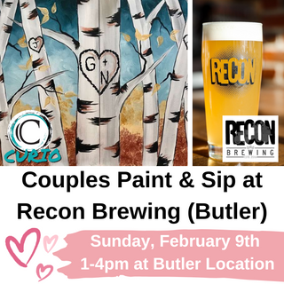 Couples Paint & Sip At Recon Brewery at Butler