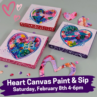 Valentine's Day Heart Canvas Paint & Sip