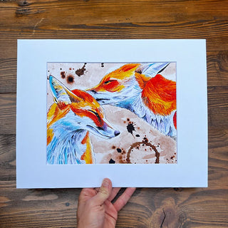 Two Foxes Print 8 x 10
