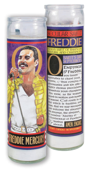 Freddie Mercury Secular Saint Candle