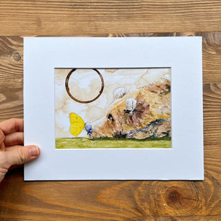 Bear with Butterfly Print 11 x 14