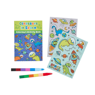 Mini Traveler Coloring & Activity Kit - Dinosaurs in Space