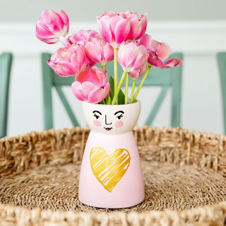 Face Vase- Pink Pack (Rainbow and Love Heart)